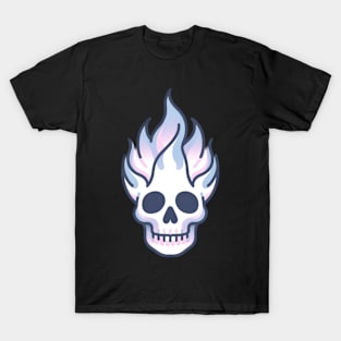 Flaming pastel skull T-Shirt